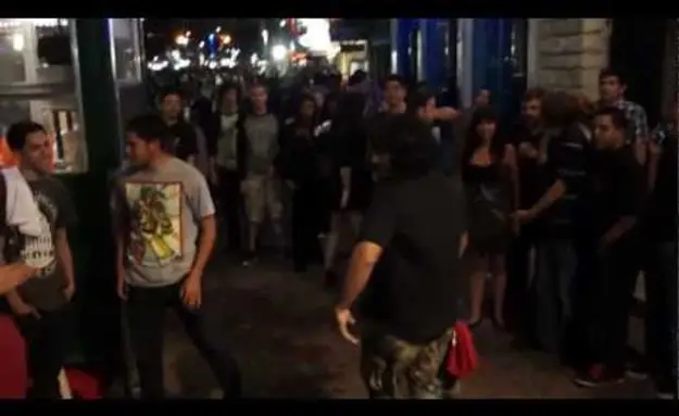 A Drunk Idiot Gets Knocked Out At SXSW