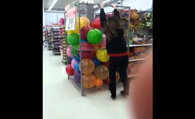Girl Falls Into A Ball Pit At Walmart
