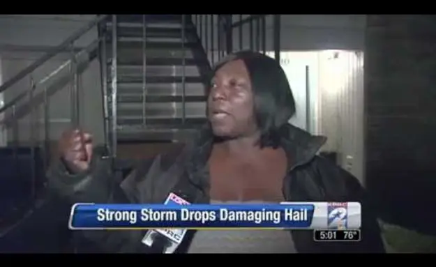 Woman Describes Ridiculous Hail Storm